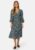 Object Collectors Item Leonora Wrap Midi Dress Black AOP:FERN GREEN 34 – 5715357466588