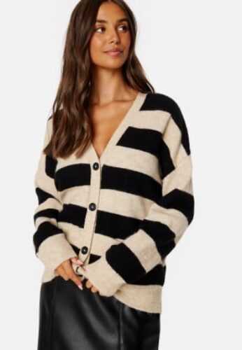 Object Collectors Item Minna L/S Knit Cardigan Shandshell Black M – 5715357879180