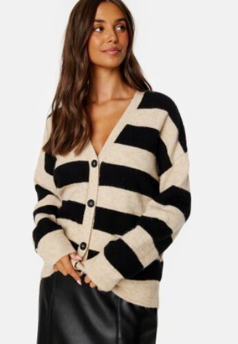 Object Collectors Item Minna L/S Knit Cardigan Shandshell Black XS – 5715358279279