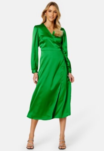 Object Collectors Item Naya L/S Wrap Dress Fern Green 36 – 5715320402087