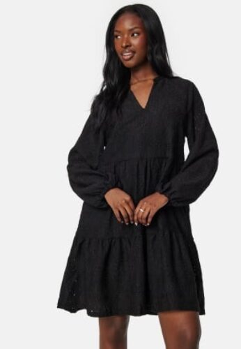 Object Collectors Item Objfeodora gia L/S dress Black S – 5715358759740
