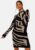 Object Collectors Item Ray L/S Knit Dress AOP Black AOP:Animal S – 5715358578761