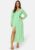 ONLY Amanda L/S Long Dress Summer Green AOP:Tan XS – 5715417754792