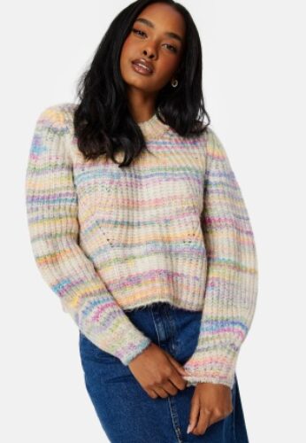 ONLY Carma L/S Pullover Knt Pumice Stone Det: W XS – 5715312172790