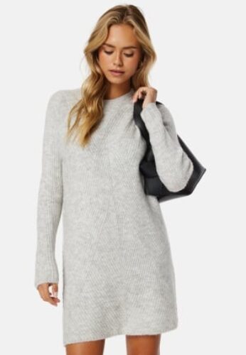 ONLY Carol L/S Dress Knit Light Grey Melange XL – 5714501506422