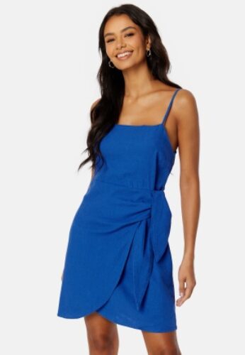 ONLY Caro Short Wrap Dress Dazzling Blue XS – 5715416458349