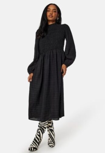 ONLY Julis LS Smock Dress Black L – 5715434530201