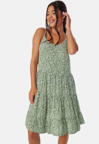 ONLY Onlmaj Life S/L Short Dress Artichoke Green XS – 5714918178342