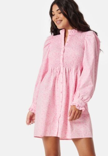 ONLY Onlpi Aspen Smock Dress Pink XS – 5715516390082