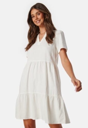 ONLY Onltiri-Caro V-Nec Lin Dress Cloud Dancer S – 5715508366675