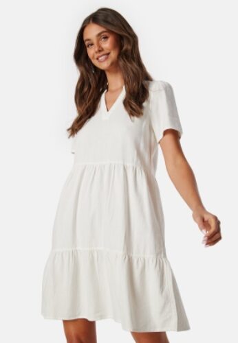 ONLY Onltiri-Caro V-Nec Lin Dress Cloud Dancer XS – 5715508366668