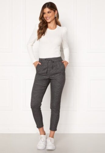ONLY Poptrash Soft Check Pant Black/Cloud Dancer XS/32 – 5713745342186