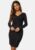ONLY Queen V-Neck Glitter Dress Black Pattern: Struc XXL – 5715504330946