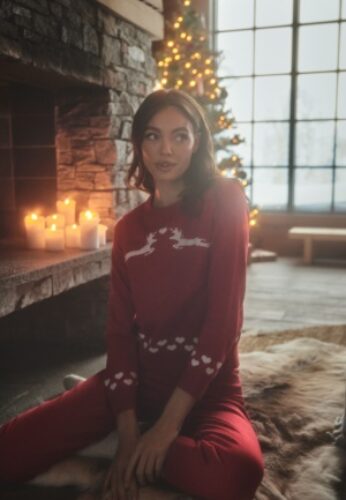 ONLY Xmas Snowflake LS O-Neck Chili Pepper Pattern L – 5715432080449