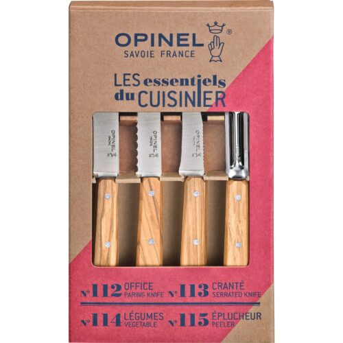 Opinel Boxes essentiel knivsett, oliventre – 3123840021633