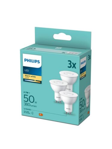 Philips LED-pære GU10 380 lm 3-pk. – 8719514393998