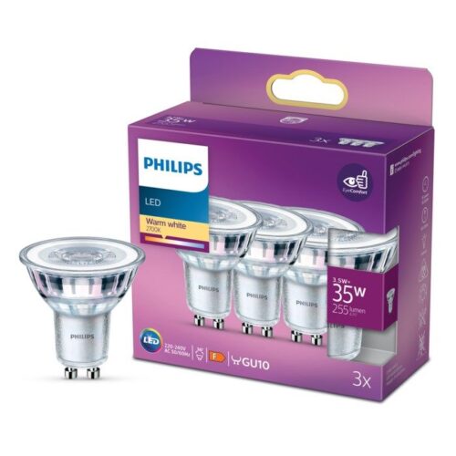 Philips LED-pære GU10 255 lm 3-pk. – 8718699776213