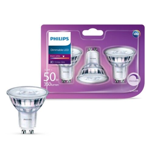 Philips LED-pære GU10 345 lm 3-pk. – 8718696582336