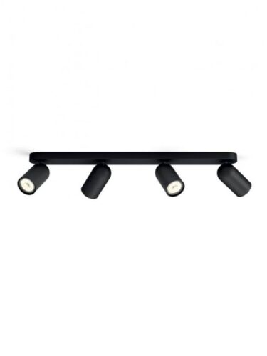 Philips myLiving – Wall/ceiling spot light – 4 sockets – GU10 – black – 8718696164877