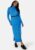 Pieces Juliana LS Rollneck Knit Dress French Blue M – 5715429132861