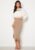 Pieces Kylie MW Midi Skirt Silver Mink XS – 5715214441390