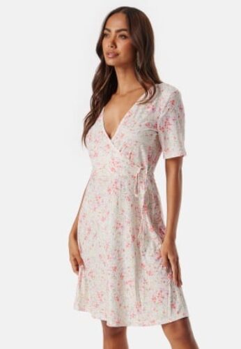 Pieces Pcappa SS Wrap Dress Cloud Dancer XL – 5715519763883