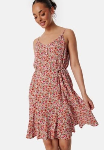 Pieces Pcnya Slip Button Dress Cloud Dancer AOP:FLOWER S – 5715512874814