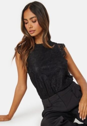 Pieces Pcolline SL Lace Top Black XL – 5715214508666