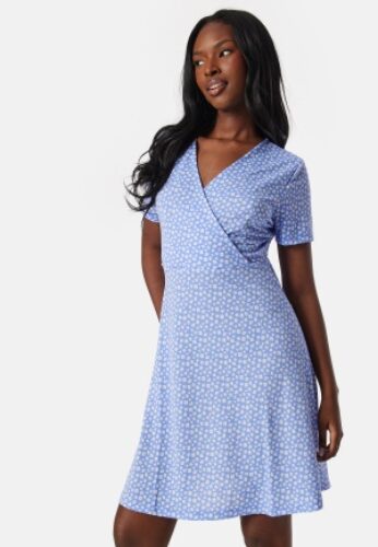 Pieces Pcsienna SS Dress Dusty Blue XS – 5715510559003