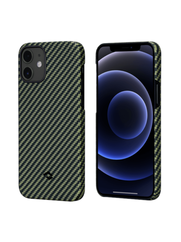 PITAKA Apple iPhone 12 MagEZ Case – Black/Yellow Twill – 6321116723350