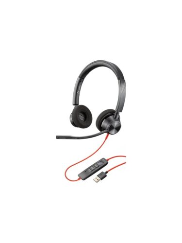 Poly Blackwire 3320-M | On Ear headset | Microphone | Active noisereduction – 0197029480385