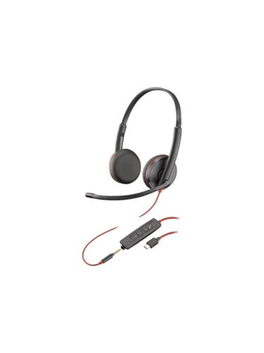 Poly Blackwire C3225 | On Ear headset | Microphone | Active noisereduction – 0197497211177