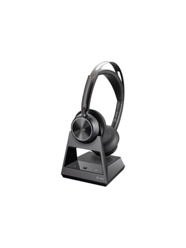 Poly Voyager Focus 2 | On Ear Wireless headset | Microphone | Active noisereduction | Incl. Headset Stand – 0197029610027