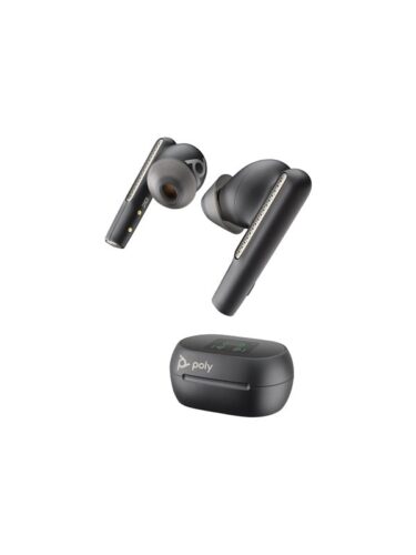 Poly Voyager Free 60+ UC Black | Bluetooth in-ear Headset | Incl. Touchscreen Charge Case – 0197497053845