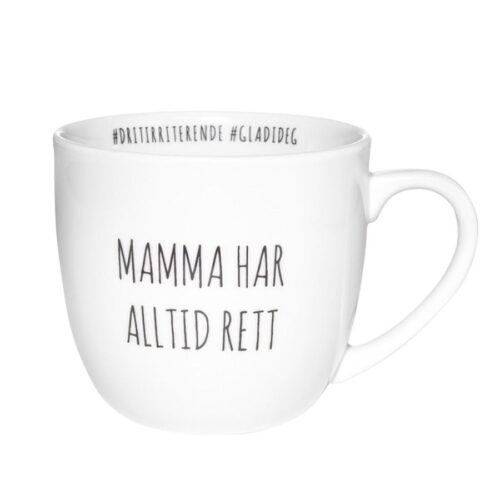 Porsgrunds Porselænsfabrik Hashtag Krus Mamma Har Alltid Rett – 7026580556020