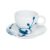Porsgrunds Porselænsfabrik Maxistrå Blå Maxistå Cappucinokopp m/Skål 20cl – 7026580456474
