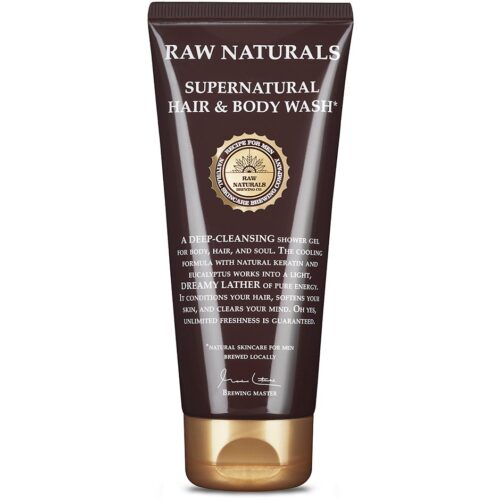 Raw Naturals by Recipe for Men 3 in 1 Supernatural Hair & Body Wash Shampoo – 200 ml – 7391593003855