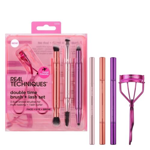 Real Techniques Double Time Brush + Lash Set 4pcs – 0079625446364