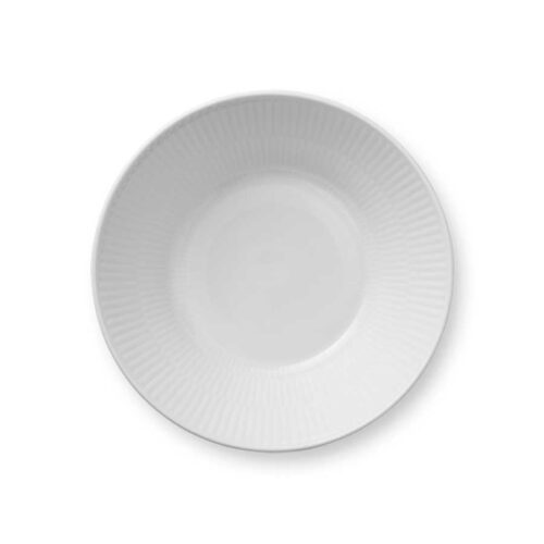 Royal Copenhagen Hvit Riflet Dyptallerken 17cm – 5705140720515