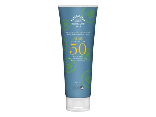 Rudolph Care Sun Lotion Kids SPF 50 Svanemerket og økologisk solkrem til barn, 200ml – 200 ml – 5710111001036