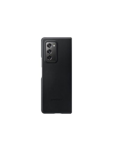 Samsung Galaxy Z Fold2 – Leather Cover – Black – 8806090612374