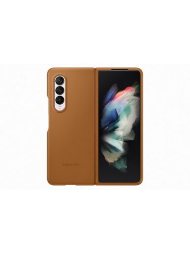 Samsung Galaxy Z Fold 3 Leather Cover – Camel – 8806092641051