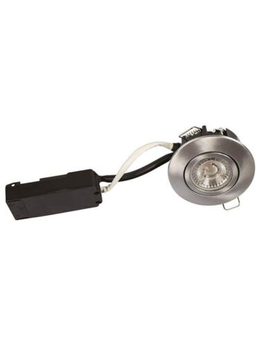 Scan Products Luna lp 230v dimmable flicker free 6.2w 2700k cri95 ip44 brushed alu round – 5713080101028