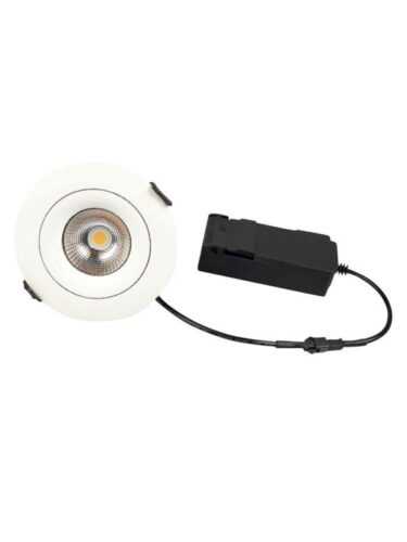 Scan Products Sabina lp 230v dimmable flicker free 5.4w 2700k cri90 400lm ip44 matt white round – 5713080103015