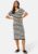 SELECTED FEMME Alby SS Long Knit Dress Birch Stripes:BLACK S – 5715370760830