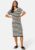 SELECTED FEMME Alby SS Long Knit Dress Birch Stripes:BLACK XS – 5715419177506