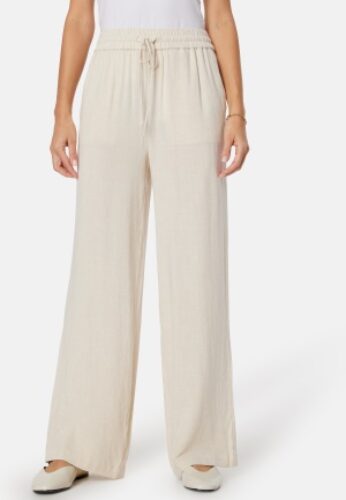 SELECTED FEMME Sflviva-Gulia HW  Linen Pant Sandshell 34 – 5715368538885