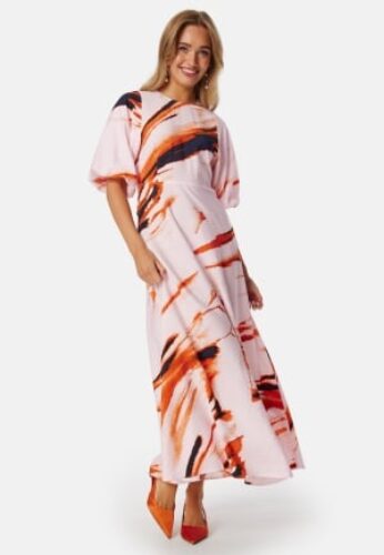 SELECTED FEMME Slfattia open  Back Dress Pink/Patterned 38 – 5715513608098