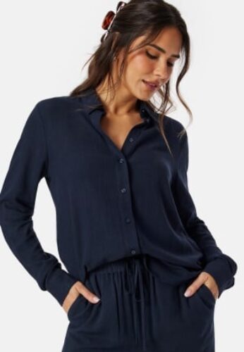 SELECTED FEMME Slfviva LS Shirt Dark Sapphire 42 – 5715511009736