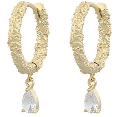 Snö of Sweden London ring pendant ear gold/clear – 7323160763848
